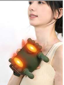 五指按摩器，电动颈肩按摩器，带深层组织按摩功能，无线便携式USB充电，2000mAh电池 - 綠色 - 查看 5