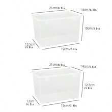 Organizador de escritorio de plástico transparente de gran capacidad con cajón - Almacenamiento multifuncional para suministros de oficina, archivos y cables