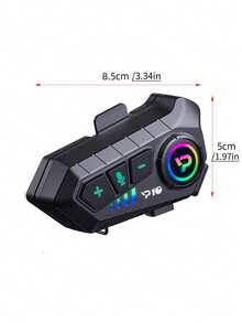 2pcs Motorcycle Helmet Headphones, Bluetooth 5.3 Wireless Noise Cancelling Headphones With 16 RGB Lighting Modes, Super Long Battery Life, Dual Noise Cancellation/Auto Answer/Call/Music Control - A - View 7