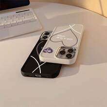 Resistente a quedas amor ser amado UV impressão silicone macio plating metálico Capinha Capa Para Apple i p h o n e 11 12 13 14 15 16 17 pro max 14 15 16 PLUS 17 AIR x xr xs max anti-impacto design minimalista protetora minimalista antiarranhões que se encaixa perfeitamente cases P9559 - Branco - Visão 3