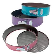 TendenciaMoldes Pasteles Repostería Desmontables Antiadherentes 3pzsCalidad premium - Colores - Ver 11