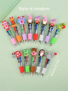 12支装多色笔合一，4合1趣味笔情人节圆珠笔大礼包，适合作为情人节礼物、生日礼物、课堂奖励和办公用品。