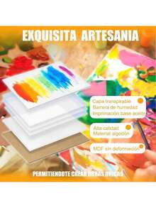 EstiloTendencia5 Pcs Bastidores Para Pintar,(20X20Cm) Lienzos Para Pintar,Canvas Para Pintar 100% AlgodóN,Libre De áCidos,Para Artistas Profesionales, Aficionados Y Principiantes (5)Calidad PremiumVersióN Mejorada - 10 - Ver 3