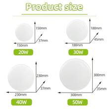 CANMEIJIA 1pc Modern LED Ceiling Light, Round/Square Recessed Ceiling Lamp, 6000K Cool White, 110V/220V, 20W/30W/40W/50W. Suitable For Bedroom, Living Room, Kitchen - LED Ceiling Light - View 9