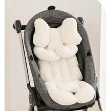 New Baby Stroller Pad, Embroidered Fleece Warm Thick Stroller Cushion For Autumn/Winter - Image Color - View 2