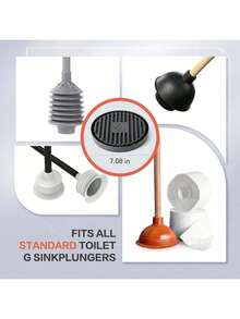 EstiloBandeja De éMbolo - Alfombrilla De Secado Al Aire Para éMbolo De Inodoro, Soporte De éMbolo Atrapa Goteos, Absorbe El Agua Del éMbolo Y Se Seca RáPidamente, Solo Soporte Para éMbolo DeVersióN Mejorada - 1 - Ver 5