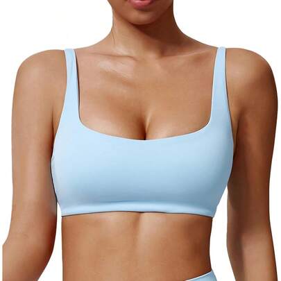 Sujetador deportivo, Sujetador deportivo Camiseta corta Acolchada Sin aro de acero