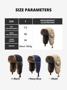 CAMEL CROWN Christmas Merry Knitted Ski Hat, Thick Warm Scarf Beanie Set, Ear & Neck Protection Thick Uniform Hat For Winter - Khaki - View 8