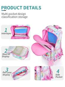 BLING BABIES Kids Trolley Bags And Suits - Pink - View 7