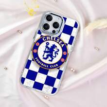 Funda para teléfono con diseño del logotipo del Chelsea Football Club compatible con fundas para teléfonos   17  16 Pro Max  15 Pro Max  13 y  12 A prueba de golpes, caídas y arañazos Un gran regalo para familiares, amigos, seres queridos, novios/novias y para Navidad - transparente - Ver 1