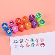 12PCS Cartoon Pokemon Pikachu Seal Gift Cartoon Mewtwo Pattern Seal Christmas Gift