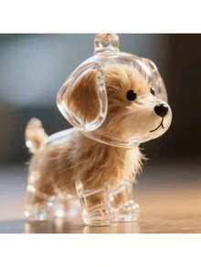 1 Cute Dog Hair Storage Bottle, Acrylic Transparent Cartoon Pet Hair Keepsake Box, Cute Dog Hair Ball Capsule - Trong suốt-1 chiếc - Xem 5