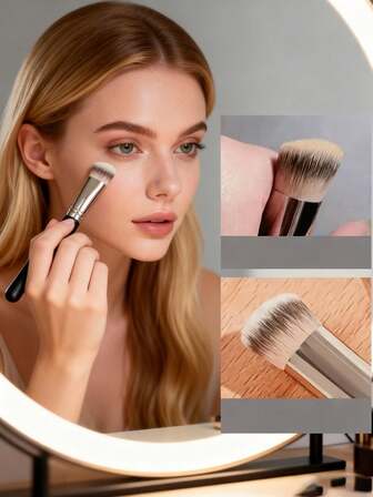 1 ชิ้น แปรงทารองพื้นและคอนซีลเลอร์, แปรงปัดแก้มคาบูกิสำหรับคอนทัวร์จมูกระดับพรีเมียม, แปรงแต่งหน้าสำหรับใบหน้าเนื้อแน่นใต้ตาไร้ที่ติ สำหรับเกลี่ยของเหลว, ปัด, ปั้น, แป้งมิเนอรัล ของขวัญวันคริสต์มาส, ของขวัญวันขอบคุณพระเจ้า, ของขวัญปีใหม่