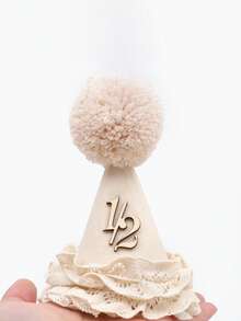 1pc Lace 1st Birthday Hat - Sweet 1st Birthday Lace Flower Crown Princess Party Tiara, 6 Months To 2 Years Old Birthday Party Photo Props, Floral Party Supplies - Multicolor - View 6