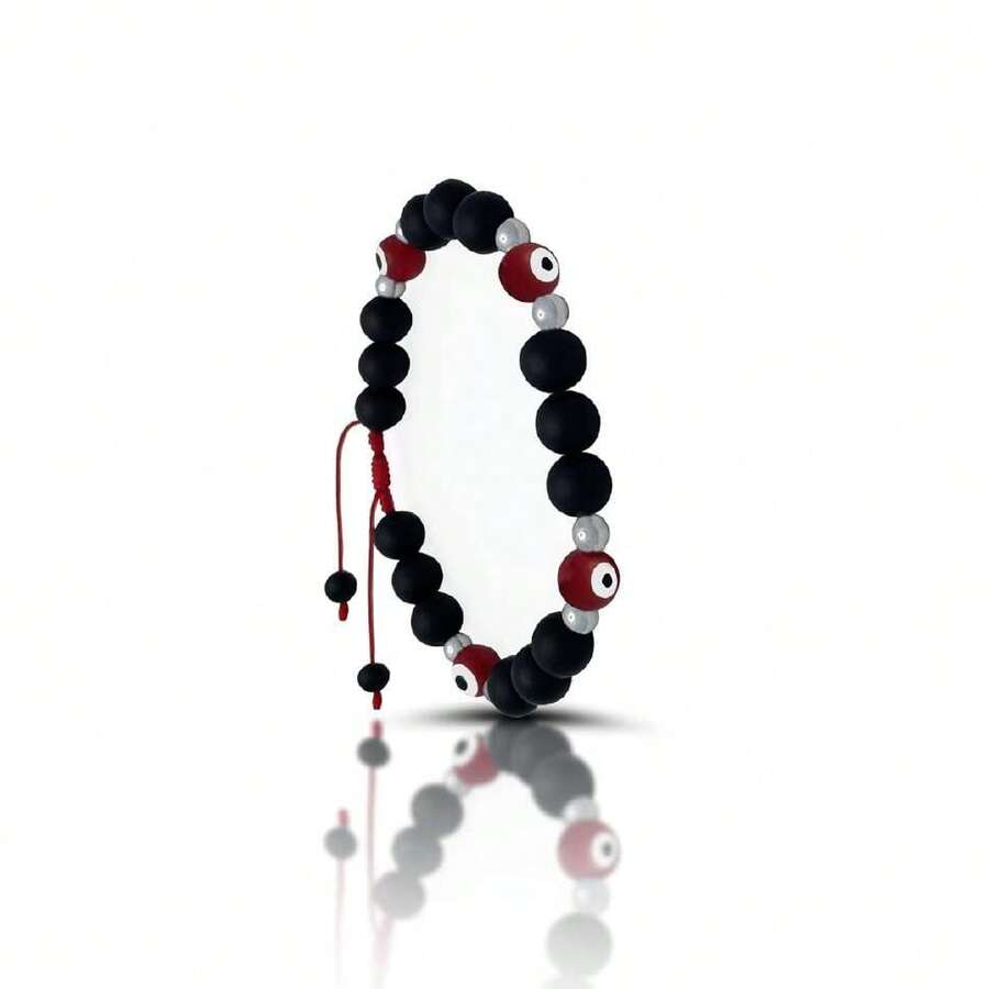 Pulsera de Protección Hilo Rojo Ojo Turco Envidias Mal de Ojo Malas Vibras Piedras 8mm,37293136 - Multicolor - Ver 1