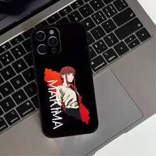 ChainsawS Man Makima Anime Phone Case Compatible With  17, 16, 15, 14, 13, 12, 11 Plus, Pro Max, Others Soft Black Cover, Cover Compatible With  17 Pro Case,  17 Pro Max Case,  17 Case,  16 Pro Case - Z2 - View 6