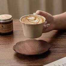 2pcs Retro Style Ceramic Coffee Cup And Saucer Set, Includes Cups Suitable For Holding Coffee And Tea, Coffee Cups Suitable For Saudi National Day Use, Suitable For Home, Entertainment Venues, Yards And Restaurants - Brown - View 7