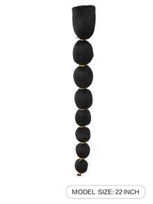 合成抽绳马尾接发泡泡辫长灯笼假发编织马尾带发圈合成假发适合女性日常佩戴和聚会 - 彩色 - 查看 5