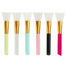 10支装粉色面膜刷，硅胶面膜刷，化妆刷，清洁刷，美容刷，软毛面膜刷，面膜混合刷 - 彩色 - 查看 3