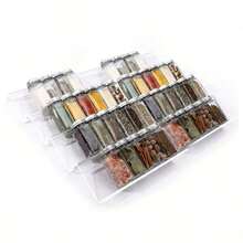 1/2/4pcs Multi-Function Kitchen Spice Rack, Drawer Organizer, Vanity Drawer Organizer, Space-Saving Tilted Transparent Design Spice Jar Rack, Essential For Kitchen, Suitable For Cabinet Door/Wall Mounting Herb And Spice Storage, Durable, Fits Kitchen Cabinet Or Countertop, Vanity Drawer, Ideal Choice For Kitchen Organization - White - View 1