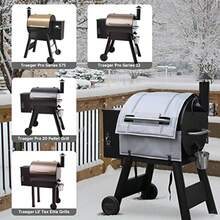 TATAWU2 Stanbroil Insulation Blanket For Traeger Pro 575 Ironwood 650 22 Series Pro 20 And Lil' Tex Elite Grill Durable Grill Blanket For Winter Smoking - 銀色 - 查看 3