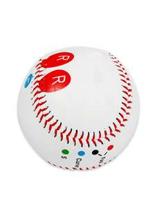 1个9英寸标准棒球，软硬两用，适用于训练和比赛，专业级