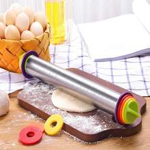 Adjustable Thickness Roller Pin With Measurement Scale, Non-Stick Wooden Rolling Pin For Dough, Baking And Pastry Making - Multicolor - View 8