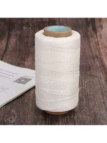 Estilo250M/820.2Ft Hilo Encerado 150D Accesorios De CordóN De Cosido Plano Para Suministros De Cuero Artesanales Macrame DIY(Blanco)VersióN Mejorada - 1 - Ver 9