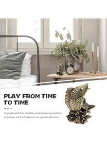 EstiloBESPORTBLE Estatua De Carpa De LatóN Para DecoracióN De Escritorio Figura Artesanal Compacta Y Estable Adorno Vintage Para Hogar Y OficinaVersióN Mejorada - 1 - Ver 7