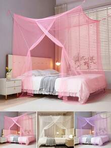 方形单面开口蚊帐，室内外皆宜——非常适合露营、露台、户外旅行、床铺、帐篷、野餐、花园、卧室等场所。超大便携式蚊帐，适用于最大1.8米的床铺（含挂钩）。 - 多色-方形 - 查看 2