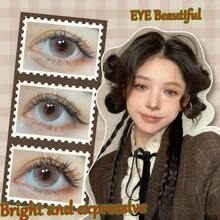 Gray Little Devil Eye Makeup Contacts, Moisturizing, Halloween-Themed Items, Can Be Worn Daily, Suitable For Parties And Festive Occasions, Suitable As Birthday And Holiday Gifts, Change Eye Color, Enhance Personal Charm! - gray - 查看 2