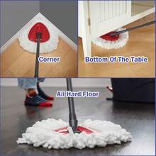 Spin Mop Replacement Head 3 Pack Mop Refill Compatible With Ocedar Triangle Swivel Mops Microfiber Swivel Mop Refill,Deep Clean,Machine Washable And Easy To Replace - ColorD - 查看 4