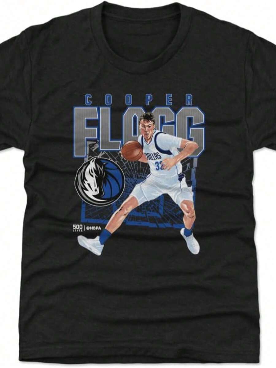 Cooper Flagg Dallas Mavericks Shattered Youth Shirt - màu đen - Xem 1