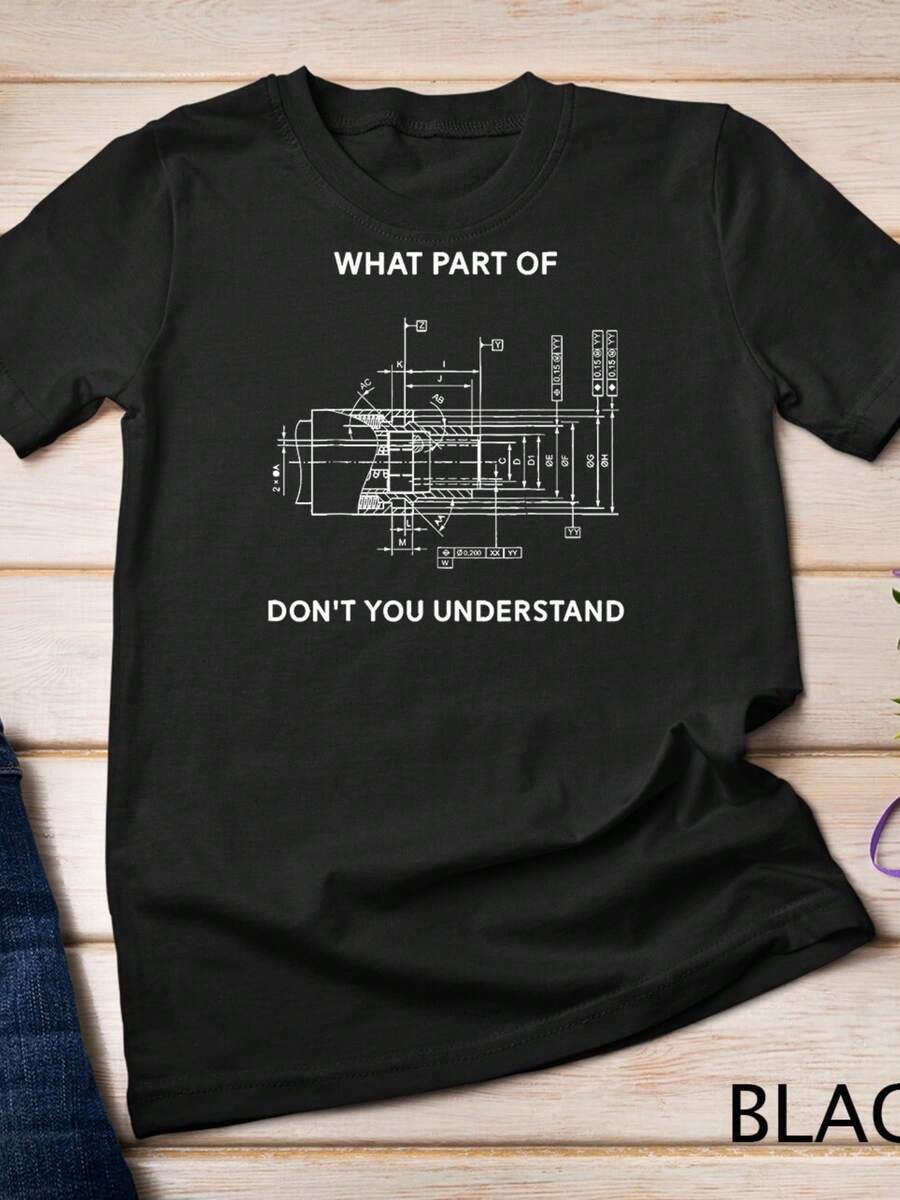 Funny Engineering T-Shirt - Mechanical Engineering T-Shirt Unisex T-Shirt - màu đen - Xem 1