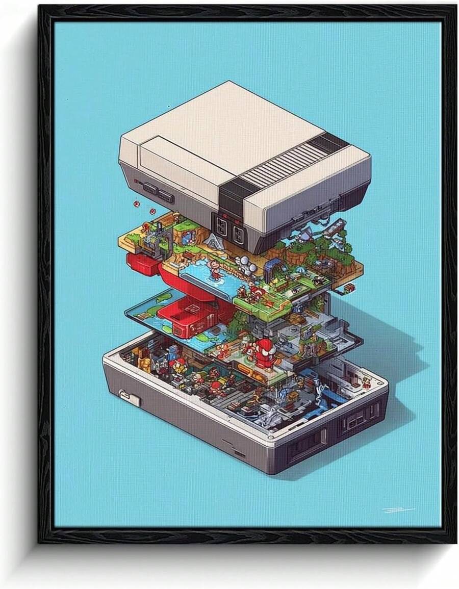 Decoración de sala de juegos, arte de pared en lienzo de juegos, decoración de pared en lienzo con tema de videojuegos, póster de controlador de juegos para niños para dormitorio, impresiones de cuadros de pintura de juegos para adolescentes, cuadros decorativos para sala, póster, con marco, pósters, cuadros para la pared, marcos para cuadros, cuadro, virgen de guadalupe, salas - transparente - Ver 1