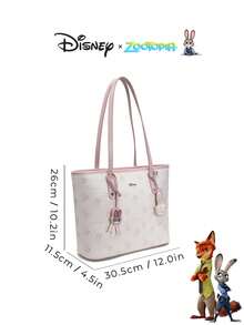 迪士尼官方授权女士商务休闲包，疯狂动物城联名款，朱迪·霍普斯简约大容量单肩包，时尚百搭，适合工作、通勤和休闲 | 复古小众设计，女士必备