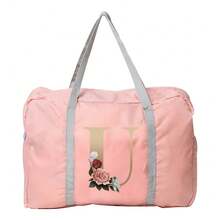 Foldable Travel Bags Unisex Clothes Storage Bag Portable Women Handbags Men Large Capacity Luggage Bags Multifunctional Travel Accessories 26 Letters Printing Gym Organizer - Pink - View 27