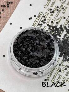 1 pieza Super Mini Brillo de Uñas con Lunares, Polvo Láser Negro, Brillo Fino, Color Lino, Materiales de Arte de Uñas con Brillo Fino, Suministros de Arte de Uñas, Decoraciones de Arte de Uñas, Gemas de Uñas, Manicura Francesa, Día de San Valentín, Accesorios de Arte de Uñas, Encantos de Uñas - Multicolor - Ver 8