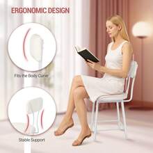 HEXCELEN Dressing Table Chair With Gold Legs, Vanity Stool Chair With Soft Padding, Makeup Dressing Table Stool For Bedroom, Living Room, Velvet Pink - White - View 3