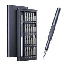 25-In-1 Mini Precision Magnetic Screwdriver Set, Professional Repair Tool Kit, Aluminum Alloy Handle, Suitable For Smartphones, Computers, Watches, Laptops, Doorbells, Glasses, Electronics (Random Style) - Silver - View 8