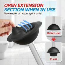 FORASTO Toilet Plunger With Holder,Plungers For Bathroom With Holder,Heavy Duty Plunger With Cover,Bathroom Decor,Bathroom Accessories,Toilet Bowl Cleaners,Pearl White - ColorC - View 4
