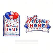 Letreros de bienvenida para jardín, estacas decorativas para jardín, letreros para césped, decoraciones paisajísticas para exteriores - Rojo - Ver 3