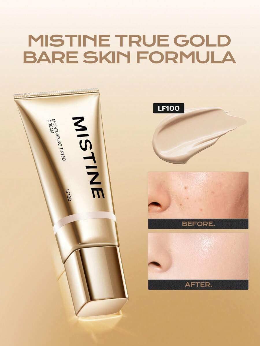 MISTINE Crema esencia con tinte hidratante LF100, efecto de maquillaje de enfoque suave, crea un aspecto de maquillaje natural, apto para piel seca y mixta - LF100 - Ver 1