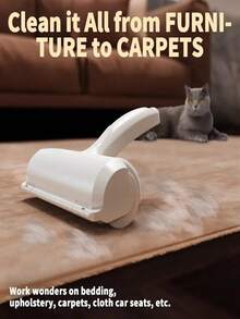 1 Pet Hair Remover, Pet Hair Lint Roller, Cat And Dog Hair Remover, Suitable For Sofas, Furniture, Carpets, Car Seats, Reusable Roller With Self-Cleaning Base - Multicolor - View 5