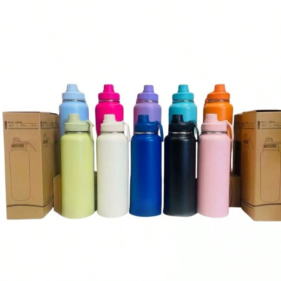Botella de Agua de Acero Inoxidable Diseño Espacial 40oz 1200ml. Envío por color especificado