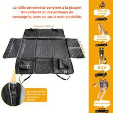 Back Seat Extender For Dogs-Large Space, Dog Car Seat Cover Hard Bottom, Sturdy Backseat Extender For Dogs, Dog Hammock For Car Dog Car Bed For Car, SUV, Truck - Black - View 2