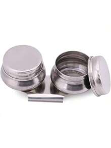 EstiloRecipiente de Solvente de Trementina Megilp de Pintura Al óleo de Doble Paleta Grande de Acero Inoxidable con TapaVersión mejorada - 1 - Ver 8