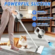 2-In-1 Wireless Vacuum Cleaner And Mop Combo With LED Display, Powerful Suction Cordless Stick Vacuum Cleaner, Lightweight Handheld Vacuum For Floor, Carpet, Pet Hair - USB Rechargeable, 2000mAh, 11.1V, 140W