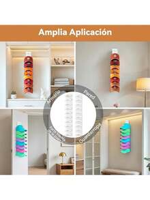 Estilo2PCS Organizador De Gorras De BéIsbol,Perchero De Pared Con Adhesivo Fuerte,Con Capacidad Para 20 Sombreros, Con Dos MéTodos De Montaje, Apto Para Guardarropas Y Gabinetes. (Negro)VersióN Mejorada - blanco - Ver 7