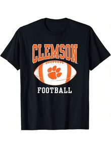 Clemson University Tigers Football Ball T-Shirt - màu đen - Xem 1